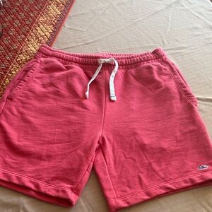 Men's Vineyard Vines Faded Red Drawstring Cotton Shorts